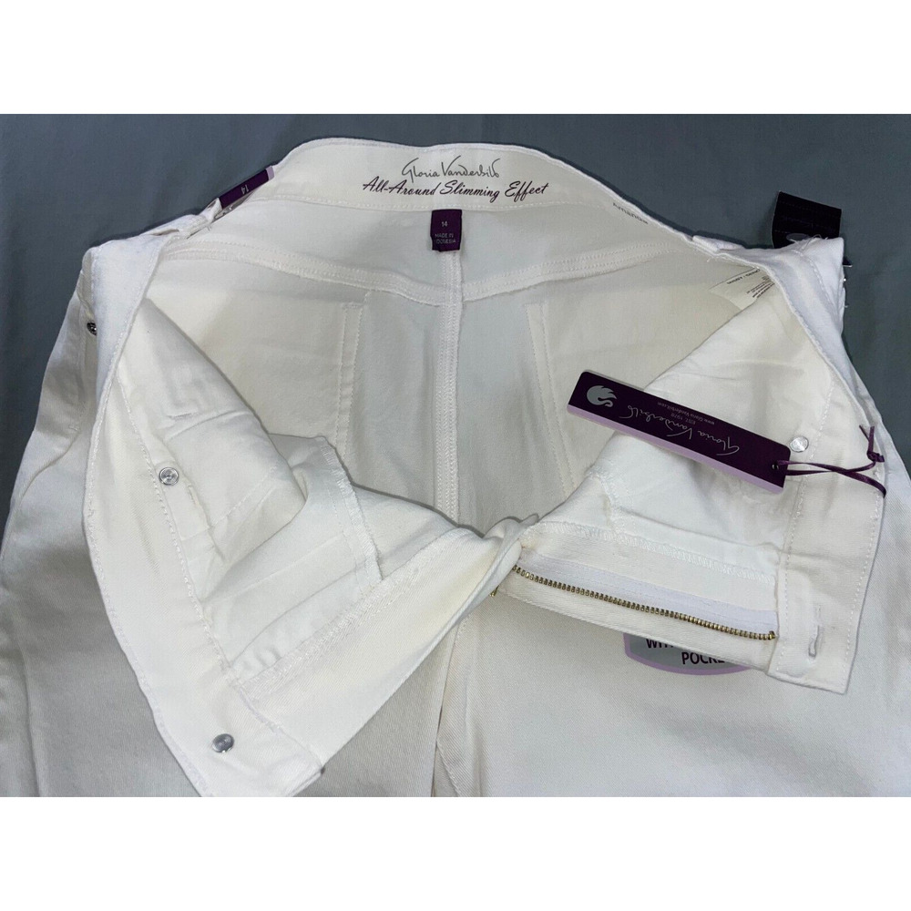 Gloria Vanderbilt 'Amanda Skimmer' Embellished Crop Stretch Jeans. Women's 14. - Picture 4 of 5